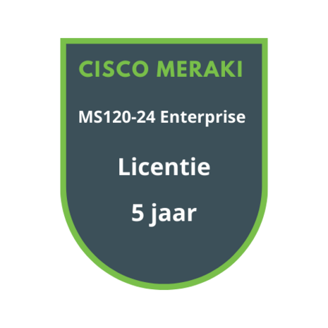 Cisco Meraki Cisco Meraki MS120-24 Enterprise Licentie 5 jaar