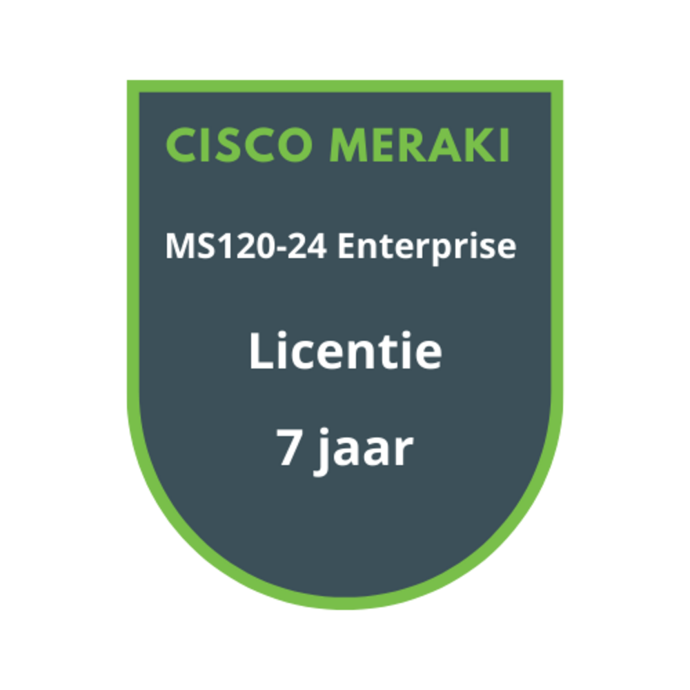 Cisco Meraki Cisco Meraki MS120-24 Enterprise Licentie 7 jaar