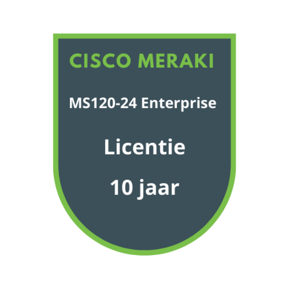 Cisco Meraki Cisco Meraki MS120-24 Enterprise Licentie 10 jaar
