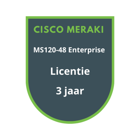 Cisco Meraki Cisco Meraki MS120-48 Enterprise Licentie 3 jaar