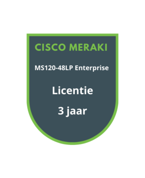 Cisco Meraki Cisco Meraki MS120-48LP Enterprise Licentie 3 jaar