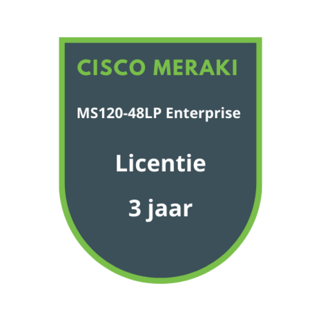 Cisco Meraki Cisco Meraki MS120-48LP Enterprise Licentie 3 jaar