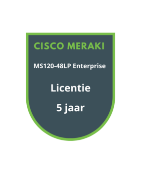 Cisco Meraki Cisco Meraki MS120-48LP Enterprise Licentie 5 jaar