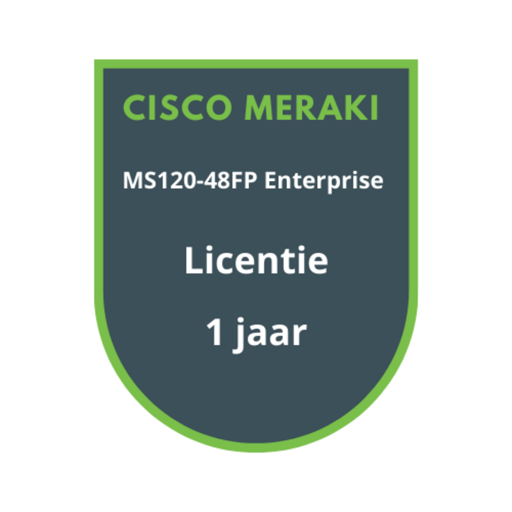 Cisco Meraki Cisco Meraki MS120-48FP Enterprise Licentie 1 jaar