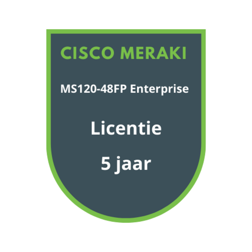 Cisco Meraki Cisco Meraki MS120-48FP Enterprise Licentie 5 jaar