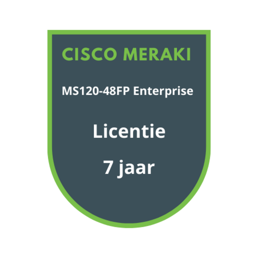Cisco Meraki Cisco Meraki MS120-48FP Enterprise Licentie 7 jaar