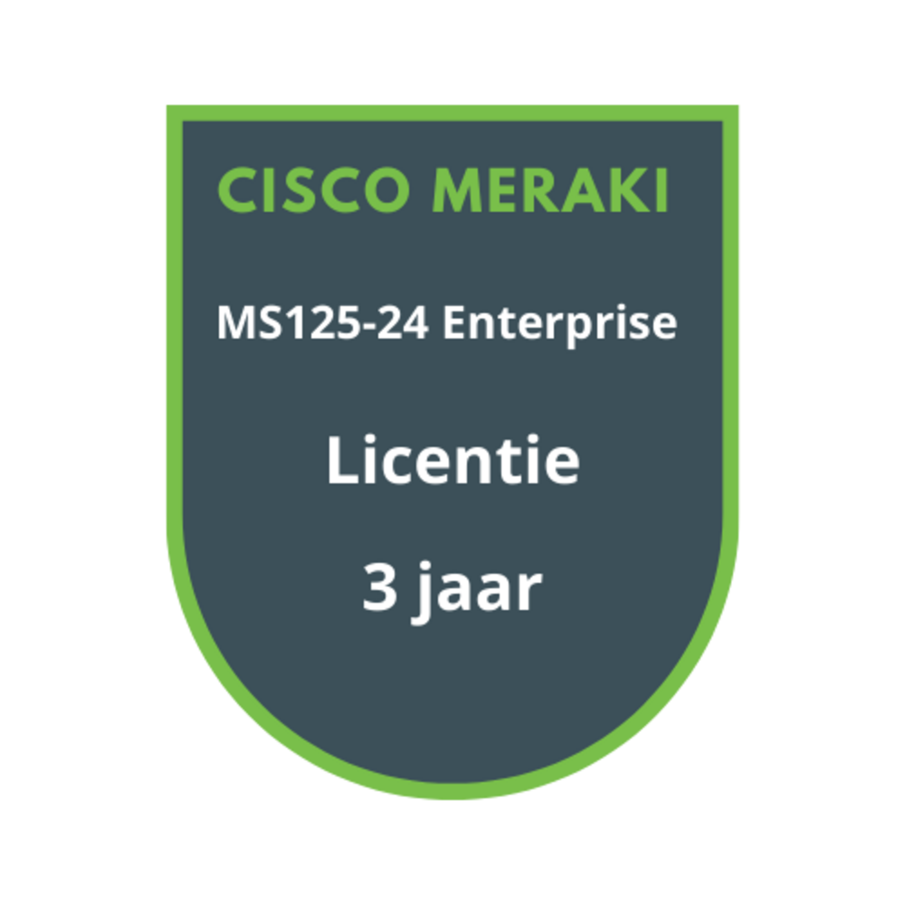 Cisco Meraki Cisco Meraki MS125-24 Enterprise Licentie 3 jaar