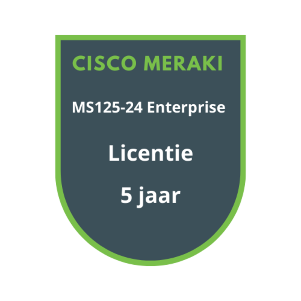 Cisco Meraki Cisco Meraki MS125-24 Enterprise Licentie 5 jaar