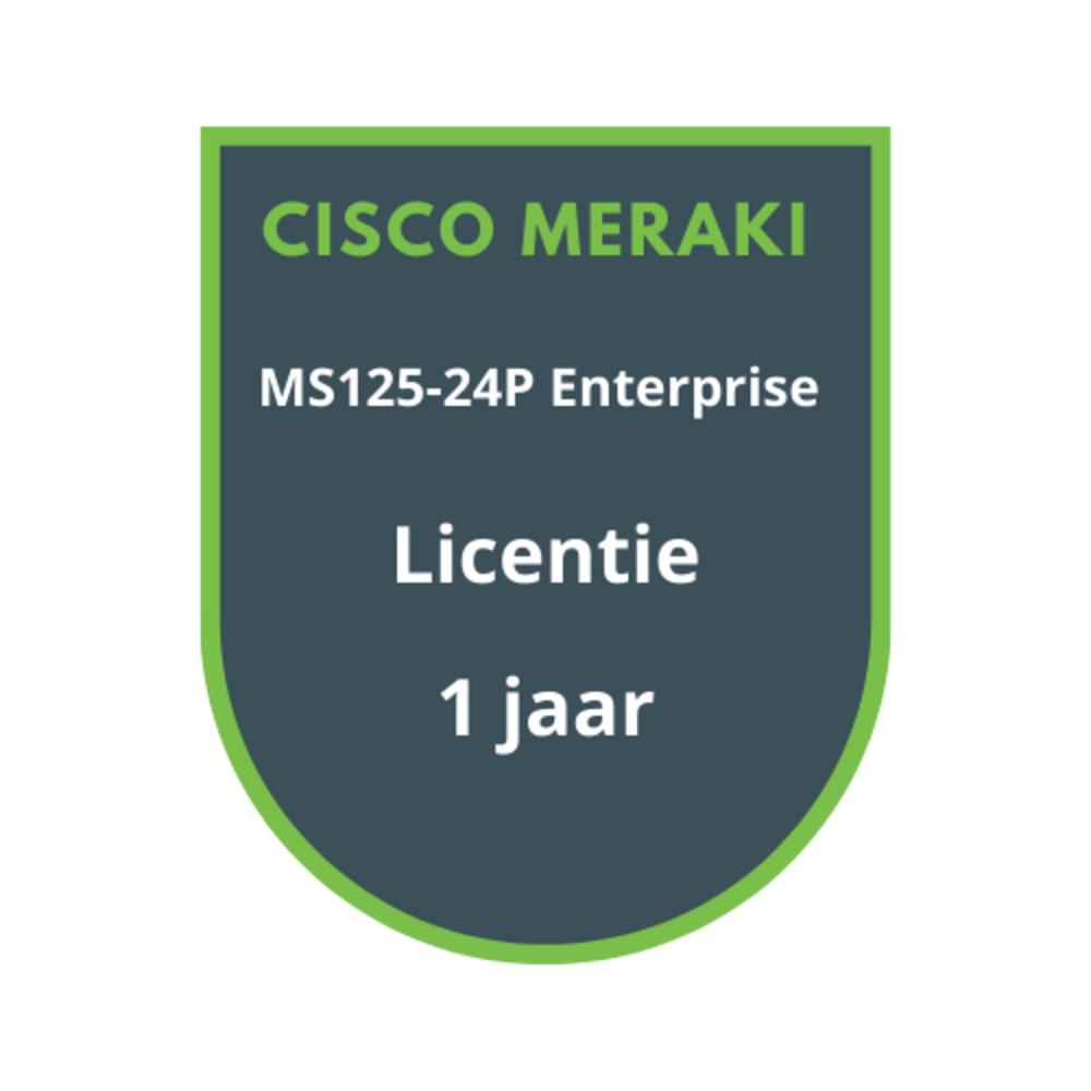 Cisco Meraki Cisco Meraki MS125-24P Enterprise Licentie 1 jaar