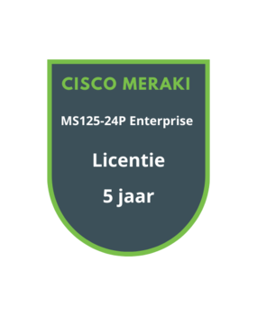 Cisco Meraki Cisco Meraki MS125-24P Enterprise Licentie 5 jaar