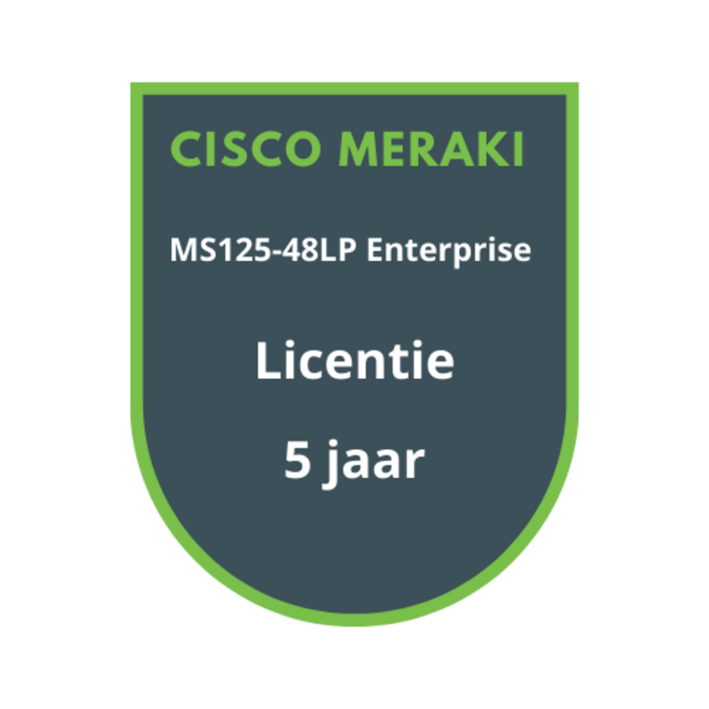 Cisco Meraki Cisco Meraki MS125-48LP Enterprise Licentie 5 jaar