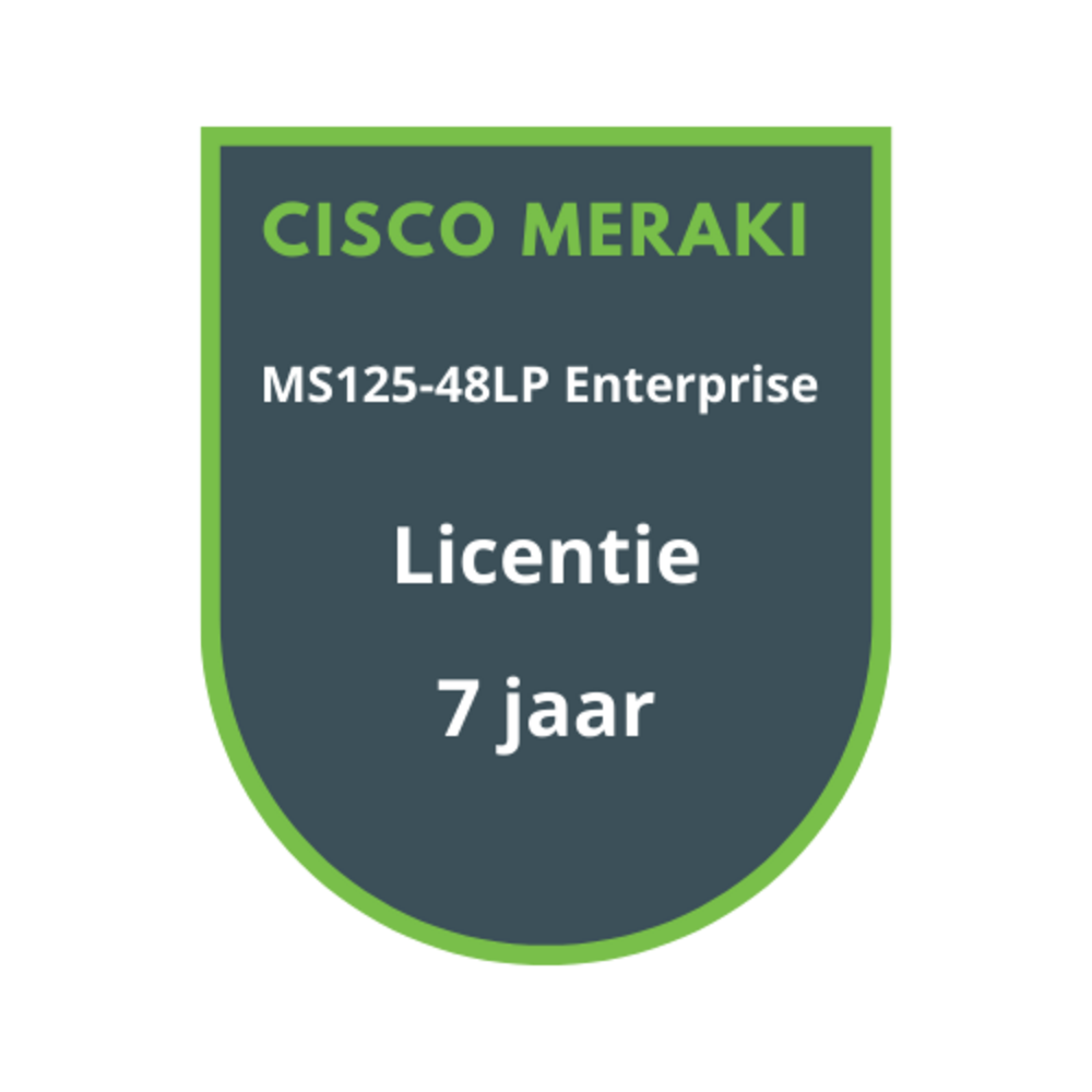 Cisco Meraki Cisco Meraki MS125-48LP Enterprise Licentie 7 jaar