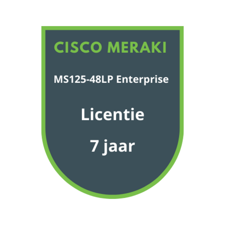 Cisco Meraki Cisco Meraki MS125-48LP Enterprise Licentie 7 jaar