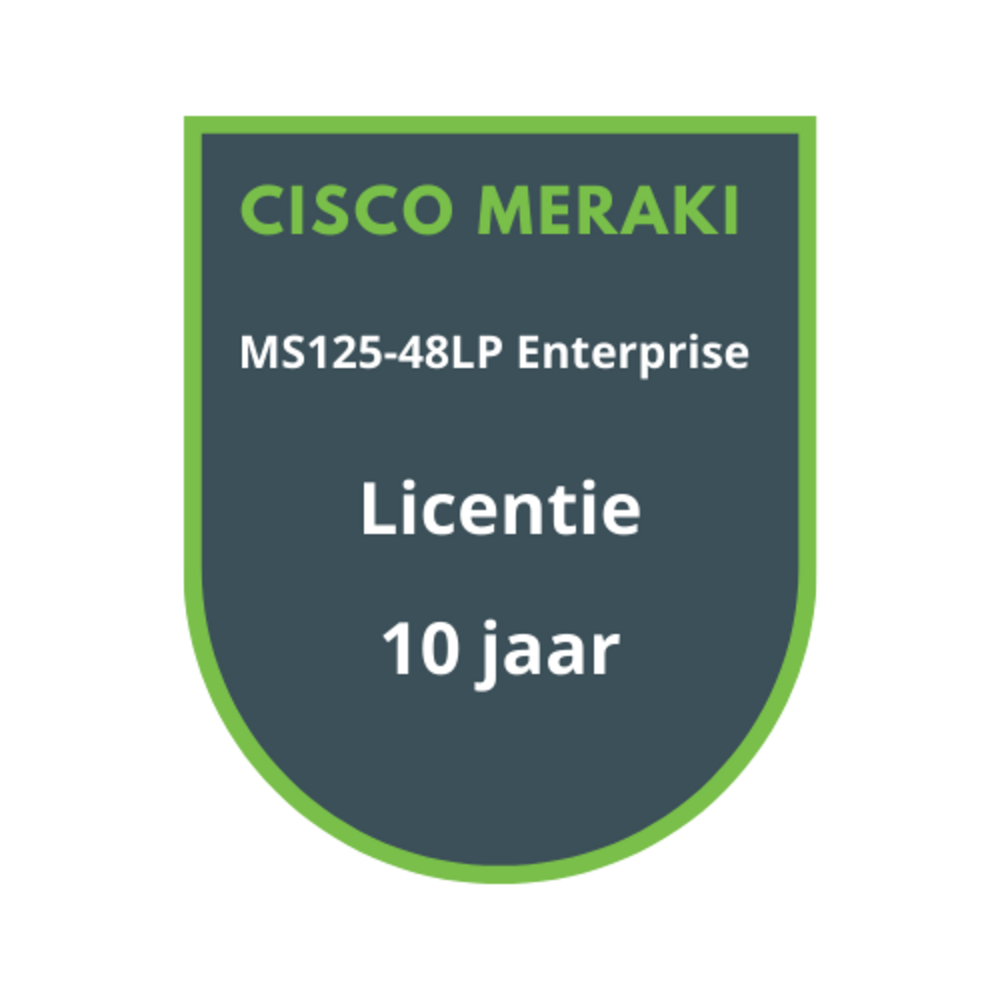 Cisco Meraki Cisco Meraki MS125-48LP Enterprise Licentie 10 jaar