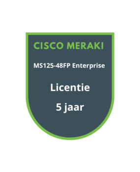 Cisco Meraki Cisco Meraki MS125-48FP Enterprise Licentie 5 jaar