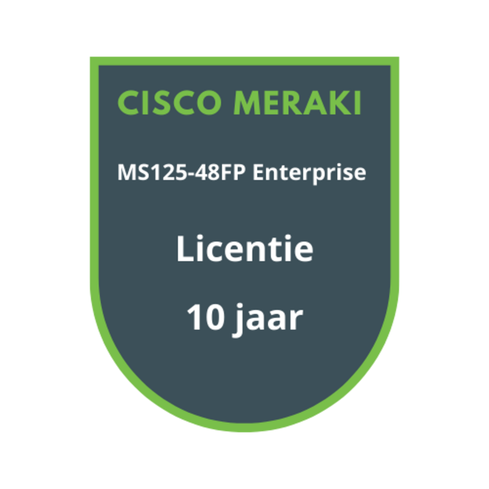 Cisco Meraki Cisco Meraki MS125-48FP Enterprise Licentie 10 jaar
