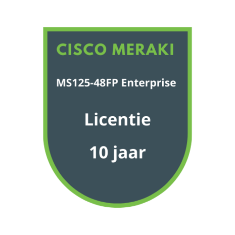 Cisco Meraki Cisco Meraki MS125-48FP Enterprise Licentie 10 jaar