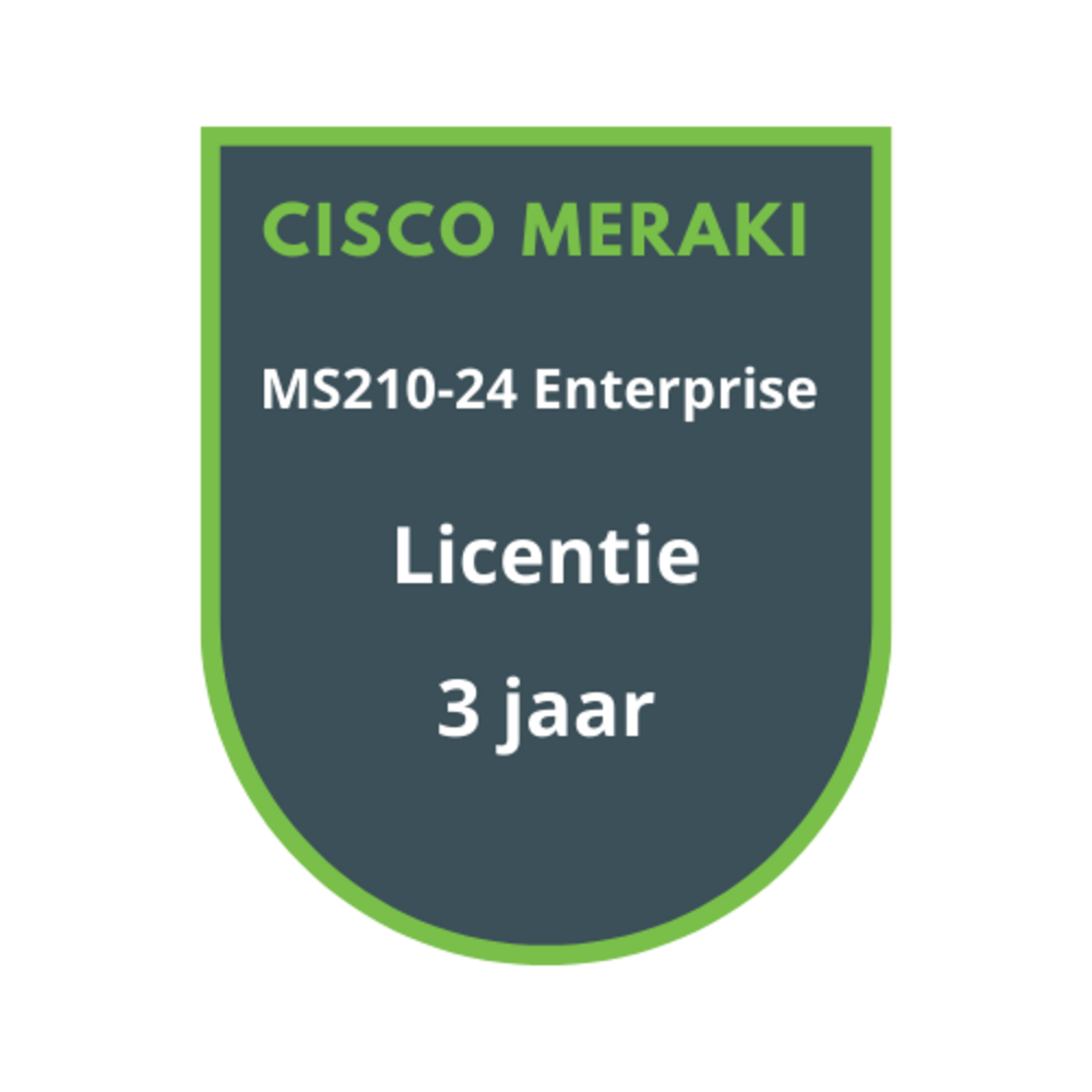 Cisco Meraki Cisco Meraki MS210-24 Enterprise Licentie 3 jaar
