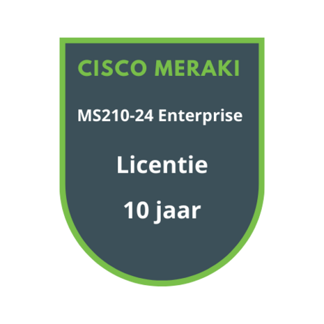 Cisco Meraki Cisco Meraki MS210-24 Enterprise Licentie 10 jaar