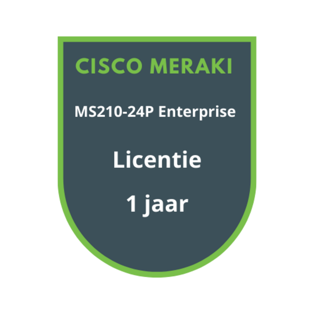 Cisco Meraki Cisco Meraki MS210-24P Enterprise Licentie 1 jaar