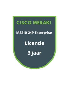 Cisco Meraki Cisco Meraki MS210-24P Enterprise Licentie 3 jaar