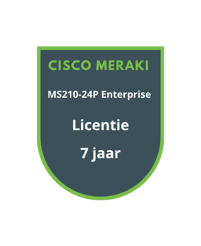 Cisco Meraki Cisco Meraki MS210-24P Enterprise Licentie 7 jaar