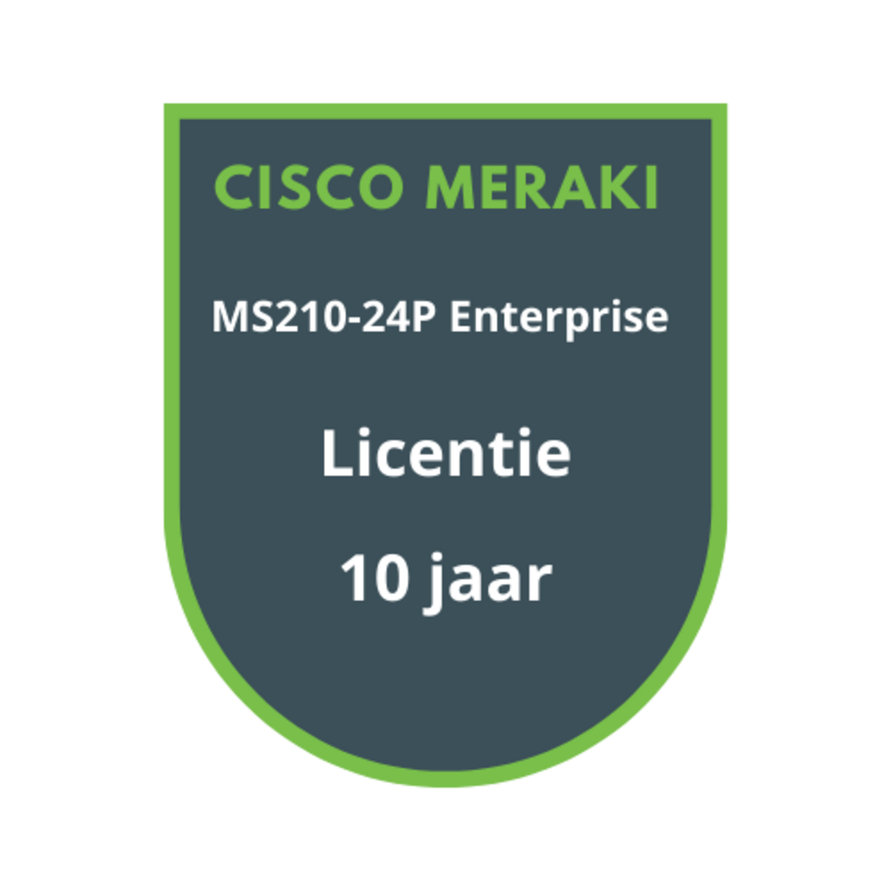 Cisco Meraki MS210-24P Enterprise Licentie 10 jaar