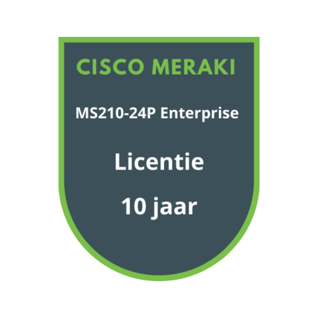 Cisco Meraki MS210-24P Enterprise Licentie 10 jaar