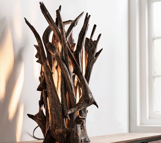 Landelijke, industriële en oriëntaalse tafellampen