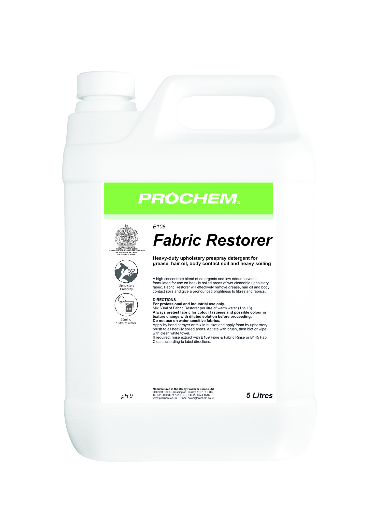 Prochem B108-05 Fabric Restorer 5 Litre