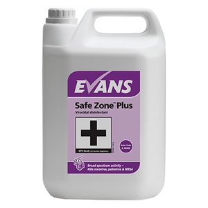 Evans Vanodine International Safe Zone™ Plus 5ltr - Virucidal Disinfectant Cleaner