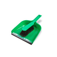 Dustpan & Brush Set - Soft Bristle - Green