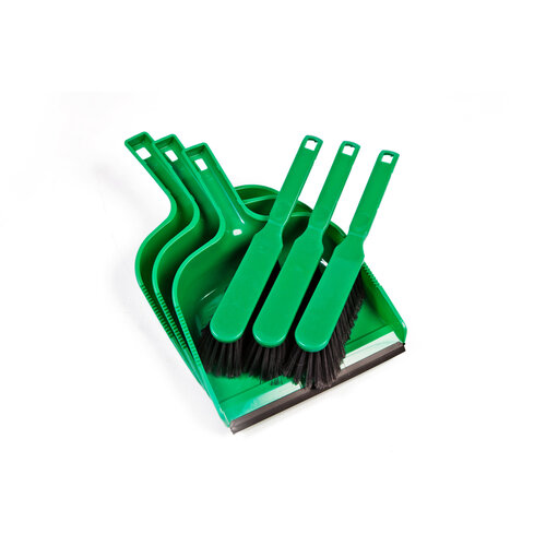 Ramon Hygiene Ramon Dustpan & Brush Set - Soft Bristle - Green