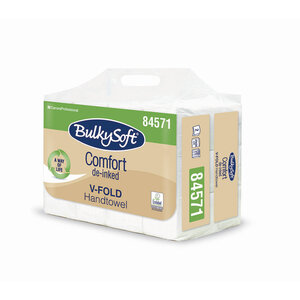 BulkySoft BulkySoft Comfort 2ply V-Fold White Hand Towel EasyBag 250 x 12 (84571)