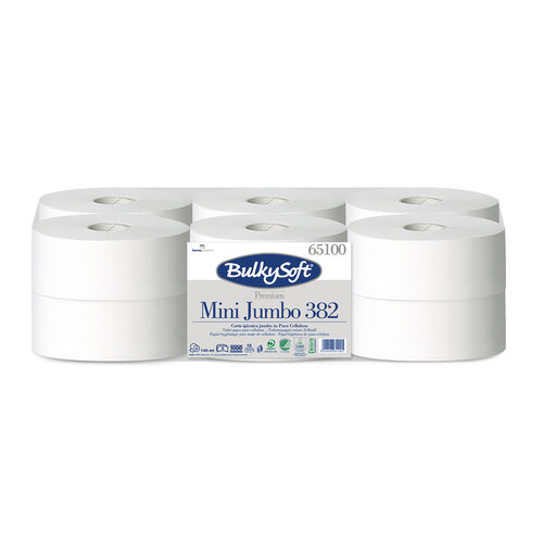 BulkySoft BulkySoft Premium 2ply Mini Jumbo Toilet Tissue 145m x 12 (65100)