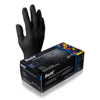 Aurelia Bold Black Nitrile Gloves XLarge P/F (Qty 100)