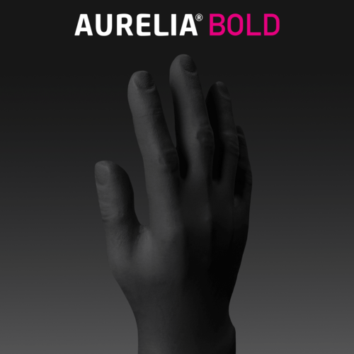 Aurelia Aurelia Bold Black Nitrile Gloves XLarge P/F (Qty 100)