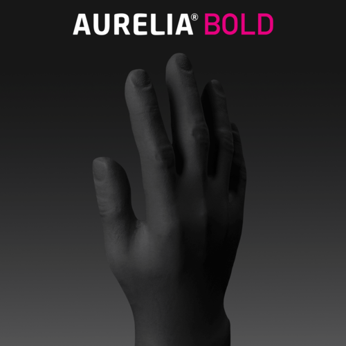 Aurelia Aurelia Bold Black Nitrile Gloves Medium P/F (Qty100)