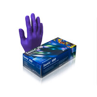 Aurelia Sonic Blue Ultra Thin Nitrile Gloves Small P/F (Qty100)