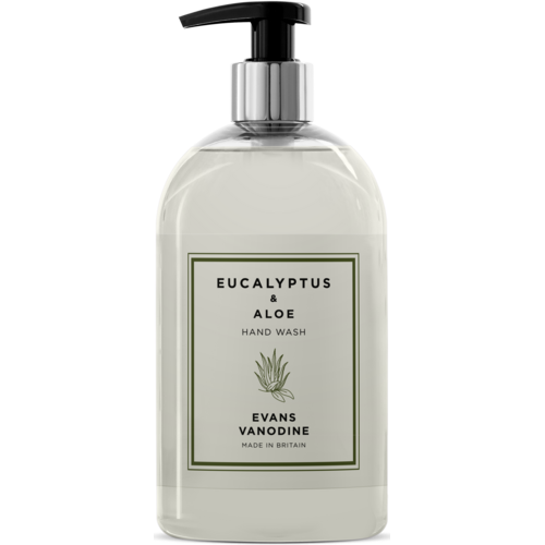 Evans Vanodine International Evans Eucalyptus & Aloe Hand Wash 500ml c/w pump Evans Vanodine International Evans Eucalyptus & Aloe Hand Wash 500ml c/w pump