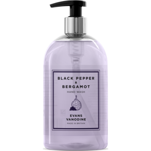 Evans Vanodine International Evans Black Pepper & Bergamot Hand Wash 500ml c/w pump Evans Vanodine International Evans Black Pepper & Bergamot Hand Wash 500ml c/w pump