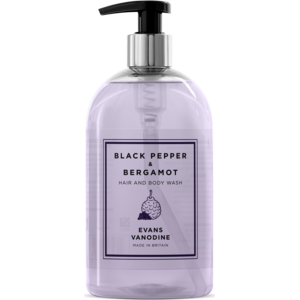Evans Vanodine International Evans Black Pepper & Bergamot Hand & Body Wash 500ml c/w pump