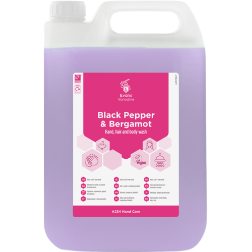 Evans Vanodine International Evans Black Pepper & Bergamot Hand Wash 5ltr