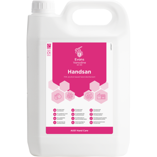 Evans Vanodine International Evans Handsan™ 5ltr - Alcohol Sanitiser Hand Gel