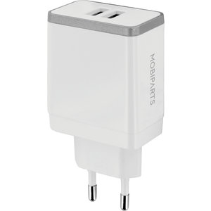 Mobiparts Wall Charger Dual USB 24W/4.8A White