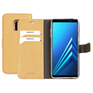 Mobiparts Saffiano Wallet Case Samsung Galaxy A8 (2018) Gold