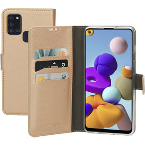 Mobiparts Saffiano Wallet Case Samsung Galaxy A21s (2020) Copper
