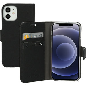 Mobiparts Saffiano Wallet Case Apple iPhone 12 Mini Black