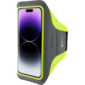 Mobiparts Comfort Fit Sport Armband Apple iPhone 14 Pro Neon Green