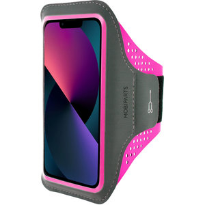 Mobiparts Comfort Fit Sport Armband Apple iPhone 13 Mini Neon Pink